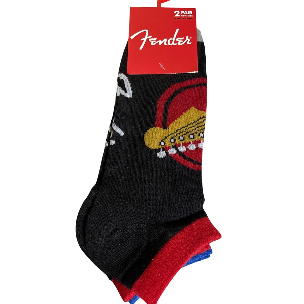 Fender Socks, 2 Pair, One‎ Size, Guitar Musical Instrument Novelty